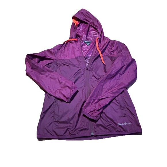 Eddie Bauer Hooded Windbreaker Jacket Purple Womens Size Small S - Picture 1 of 4